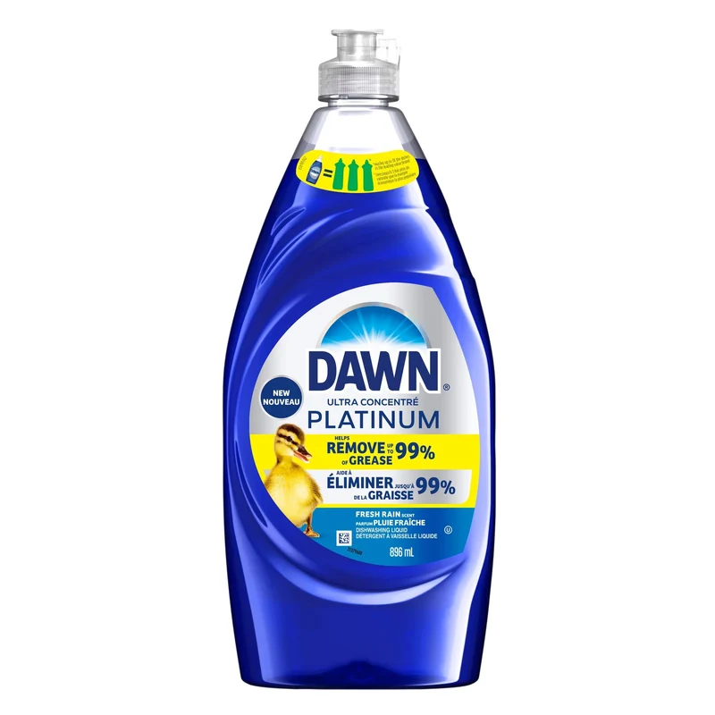 Dawn Platinum Dish Soap, Fresh Rain, 896 ml
