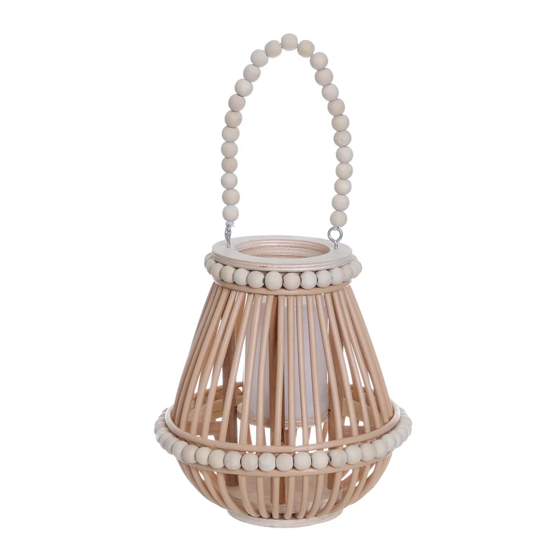 HomeStyles Beaded LED Lantern, 8-in x 12.5-in.