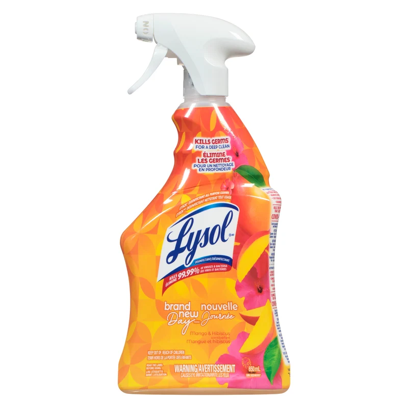 Lysol Brand New Day Disinfectant All Purpose Cleaner Mango & Hibiscus Scent, 650 ml