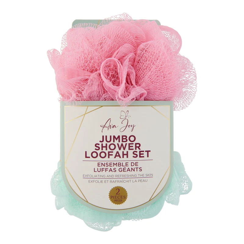 Larger Shower Loofah Set, 2-Pack