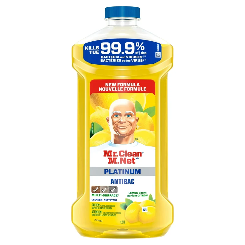 Mr. Clean Lemon Scent Antibacterial Multi-Surface Cleaner, 1.21-L