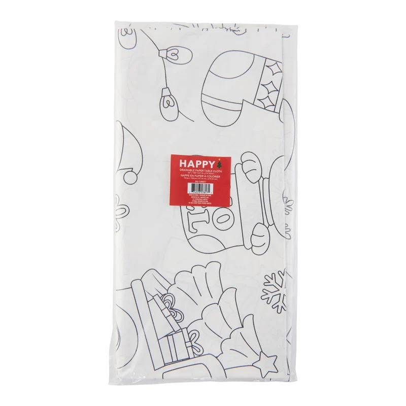 Drawable Paper Table Cloth, 54-in x 108-in.