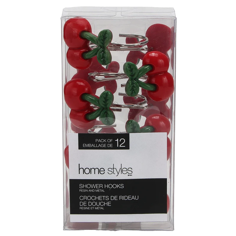 HomeStyles Blossom Shower Hooks, 12 Pack