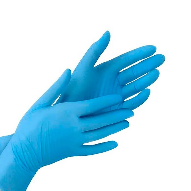 Gants nitrile bleu S/M/L/XL non poudré 100pcs