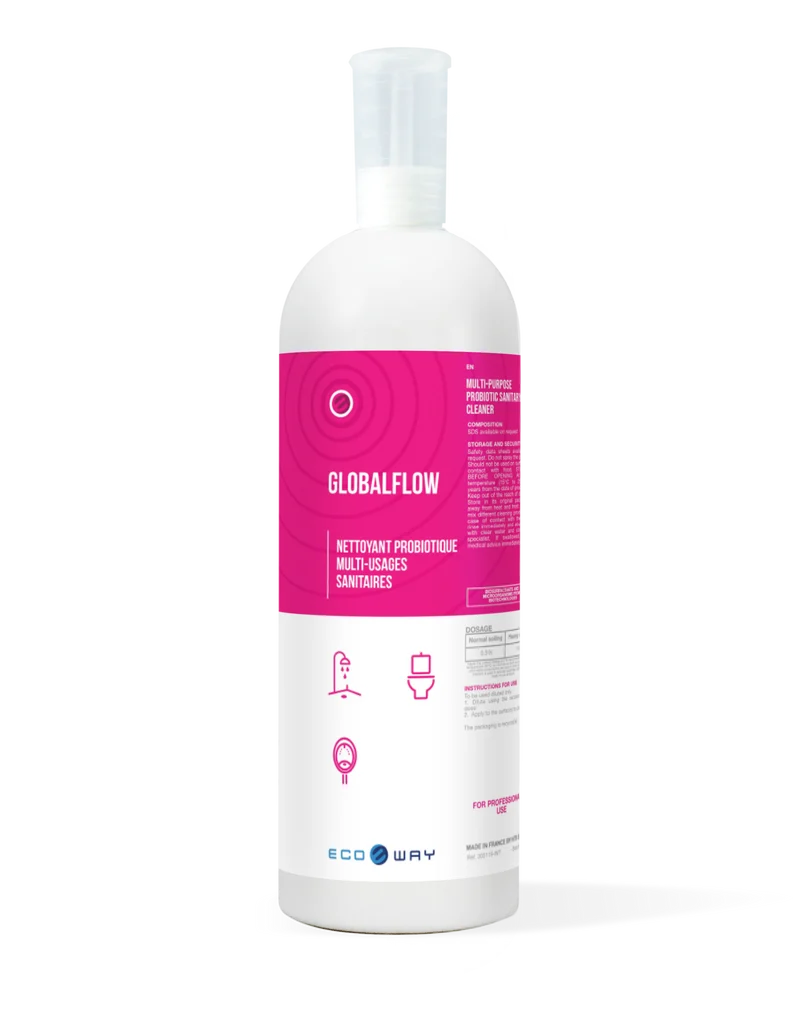 NETTOYANT PROBIOTIQUE SANITAIRES GLOBALFLOW ECOLABEL 1L