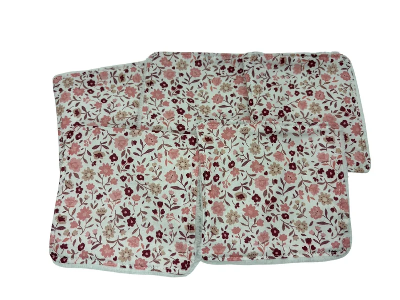 Lot de 5 lingettes lavables " Belle fleur"