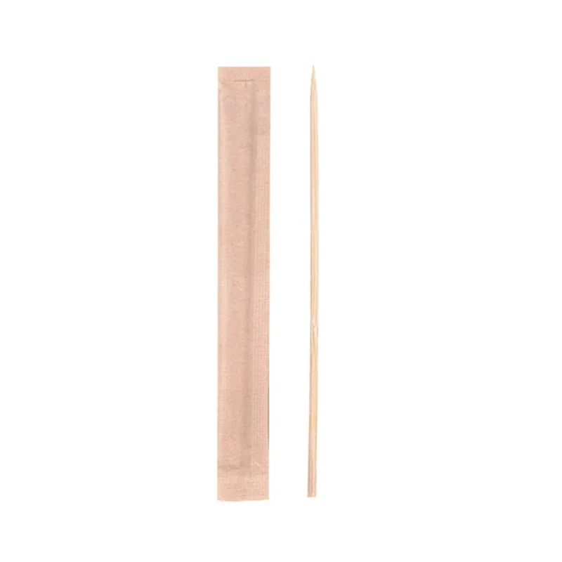 Cure-dents bois 9cm emballage kraft individuelle (1000pc)