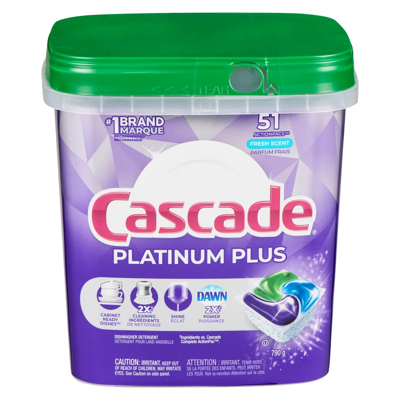 Cascade Platinum Plus Fresh Scent Dishwasher Tabs, 51-Pack