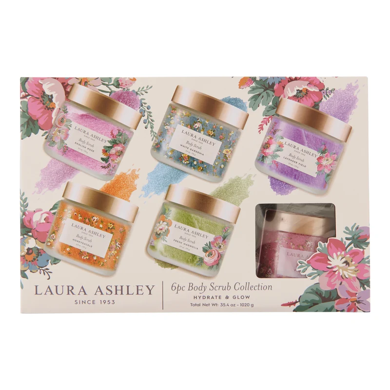 Laura Ashley Body Scrub Collection, 6-Pack