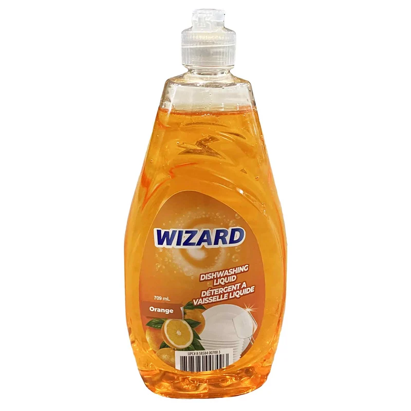 Wizard Orange Scented Dishwashing Liquid, 709-ml