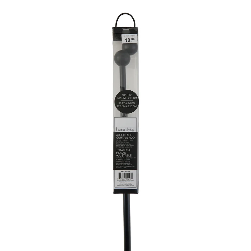 HomeStyles Extendable Curtain Rod, 48-in to 86-in.