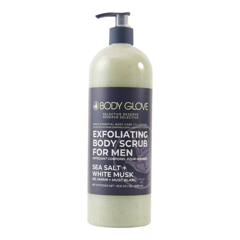 Body Glove Exfoliating Body Scrub, Sea Salt + White Musk