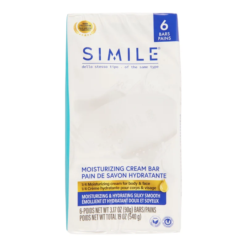 Simile Moisturizing Cream Bar, 6-Pack