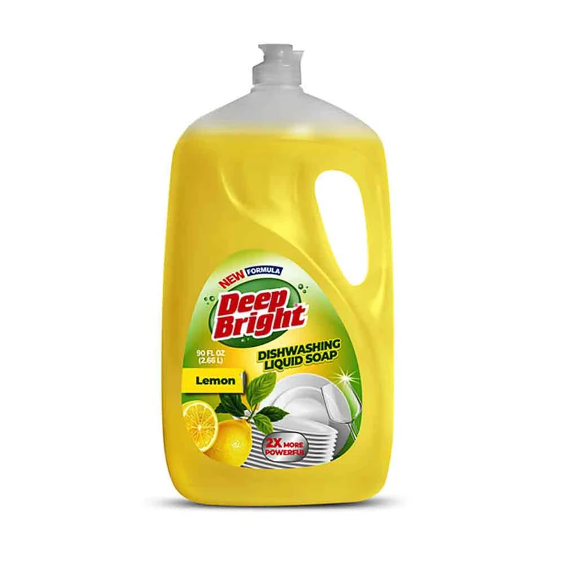 Deep Bright Lemon Dishwashing Liquid Soap, 2.66 L