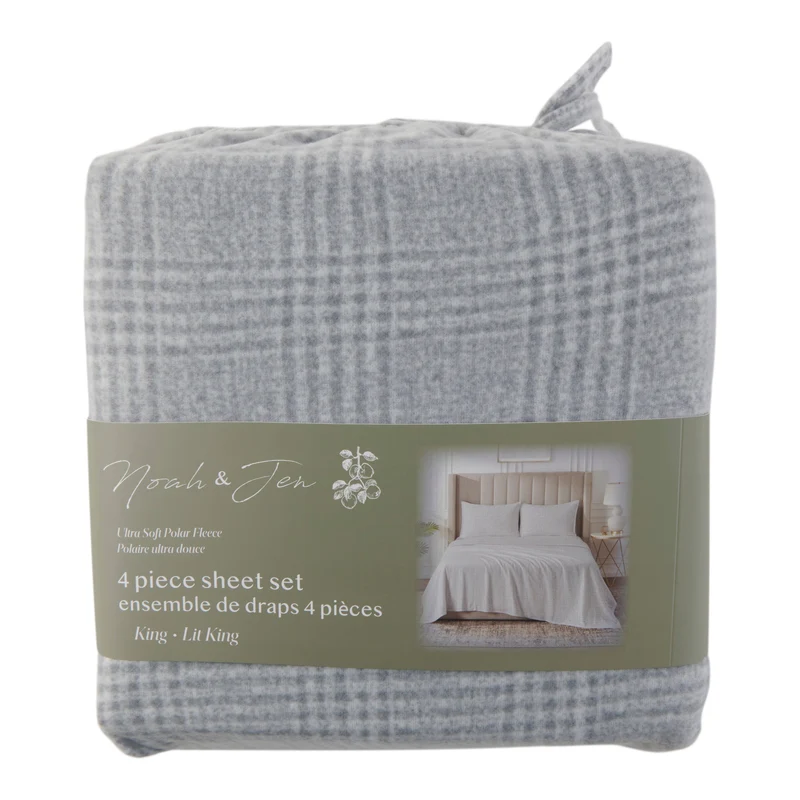 Polar Fleece Sheet Set, King, 4 piece