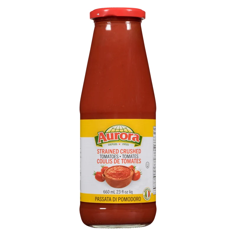 Aurora Strained Crushed Tomatoes Passata di Pomodoro, 660-ml