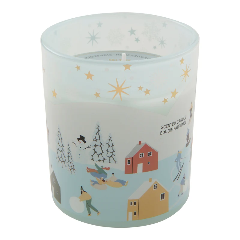 HomeStyles Glass Jar Ski Candle, 9.5-oz.