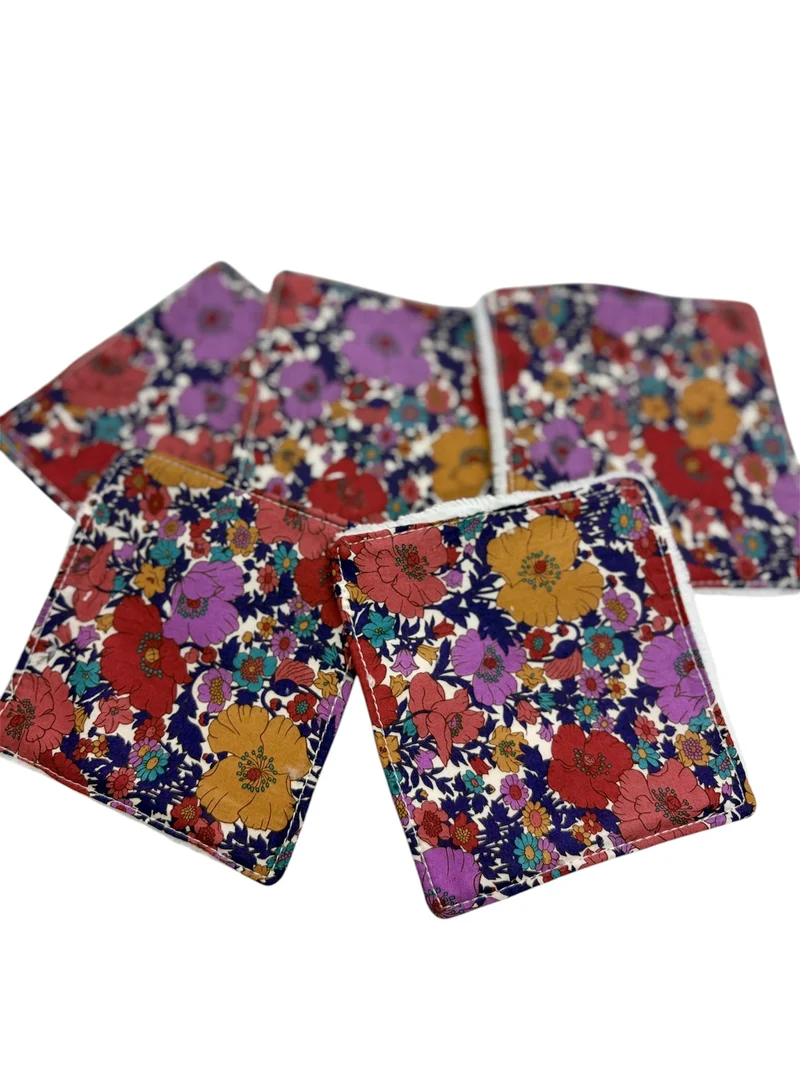 Lot de 5 lingettes lavables " Cléa "