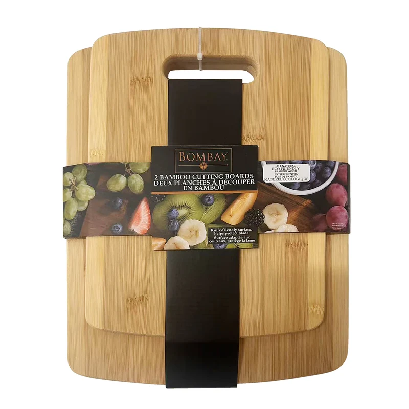 Bombay Bamboo Cutting Boards, 2 Pack