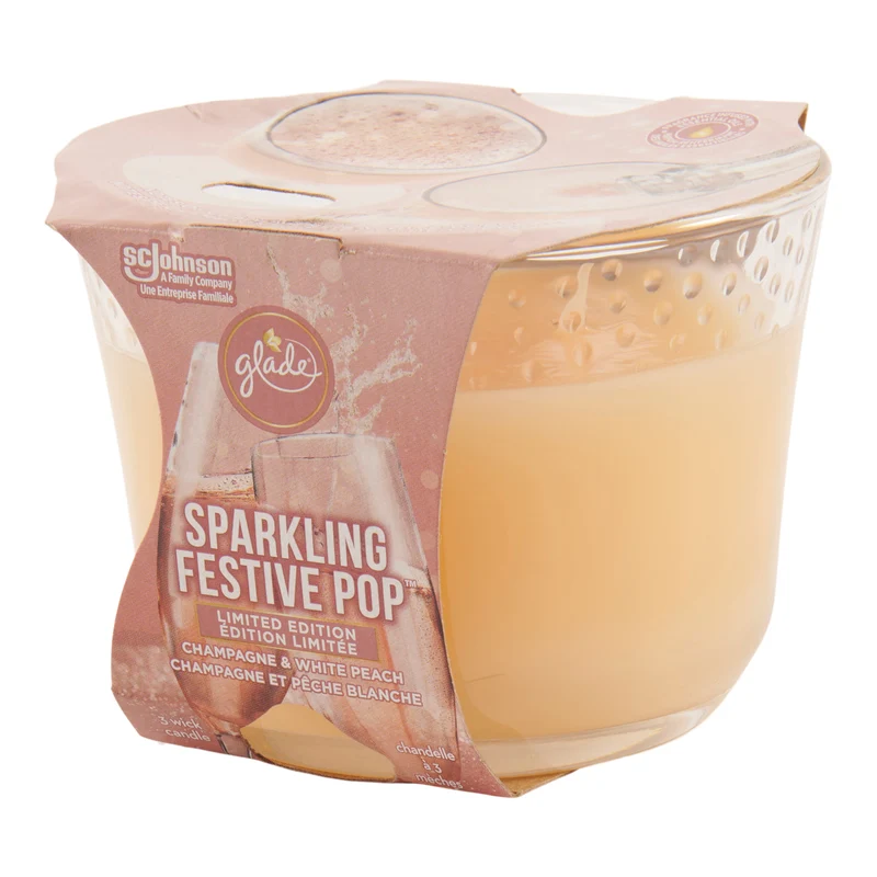 Glade 3-Wick Candle Sparkling Festive Pop