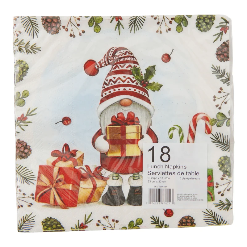 Christmas Luncheon Napkins, 18-Pack