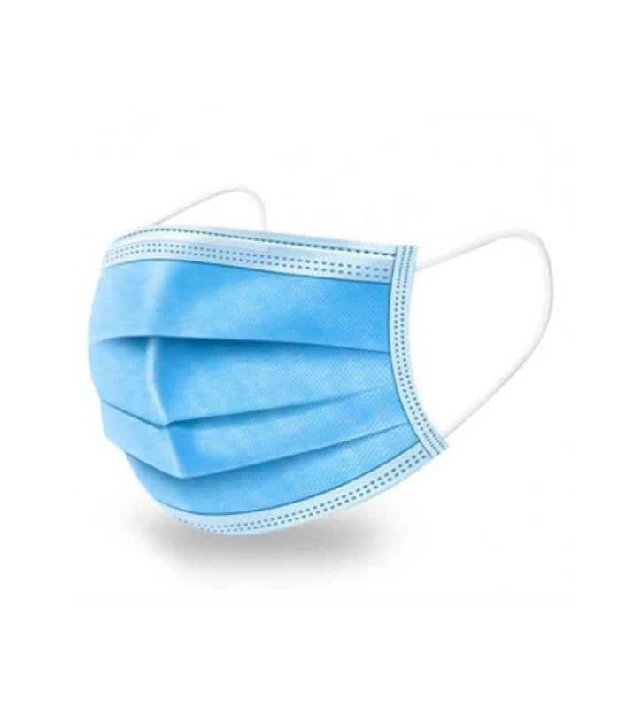 Masque chirurgical 3 plis bleu 50Pc