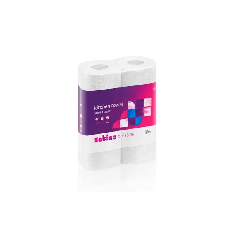 SATINO - Papier essuie tout premium 2 plis 32rlx