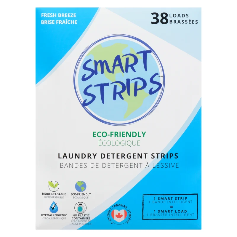 Smart Strips Laundry Detergent Strips, Fresh Breeze, 38 Loads