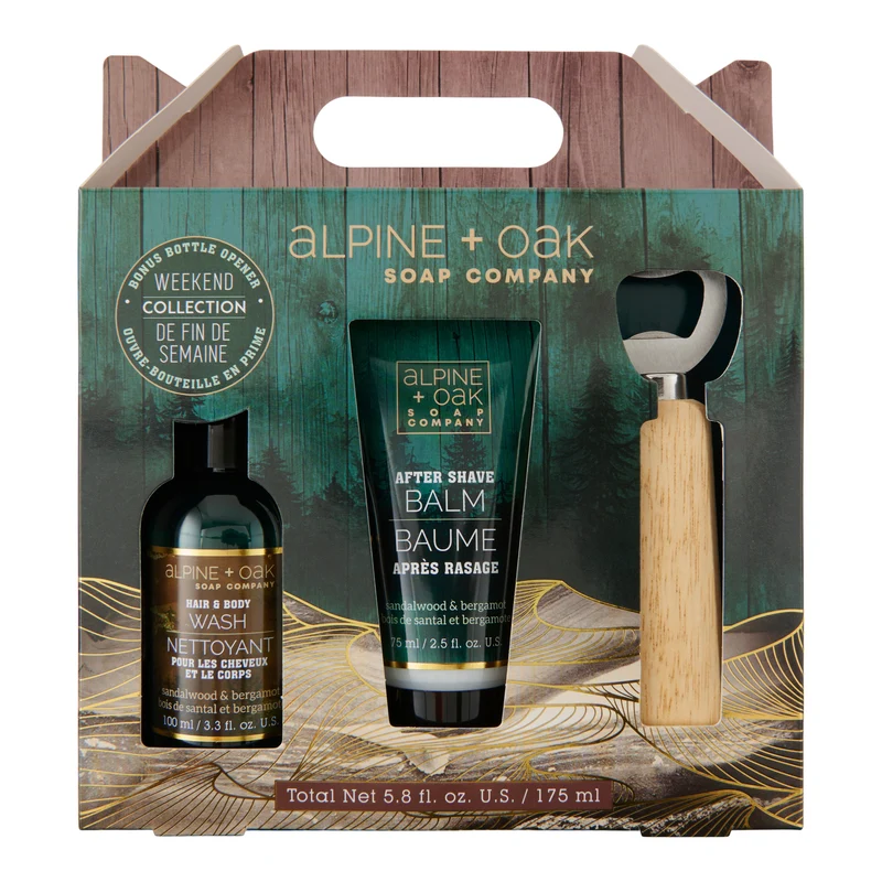 Alpine + Oak Soap Company Men's Weekender Set