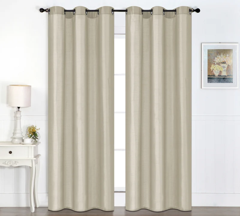 Faux Silk Curtain, 54-in x 84-in.