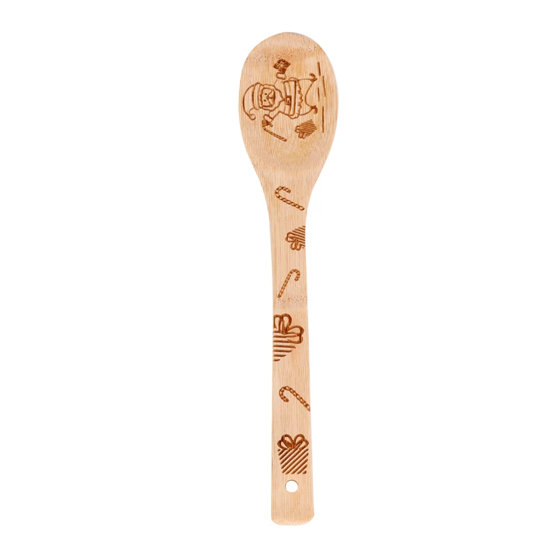 Giant Value Engraved Bamboo Spoon