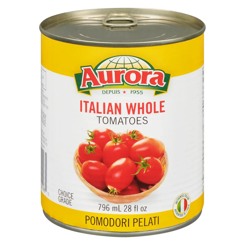 Aurora Italian Whole Tomatoes Pomodori Pelati, 796-ml