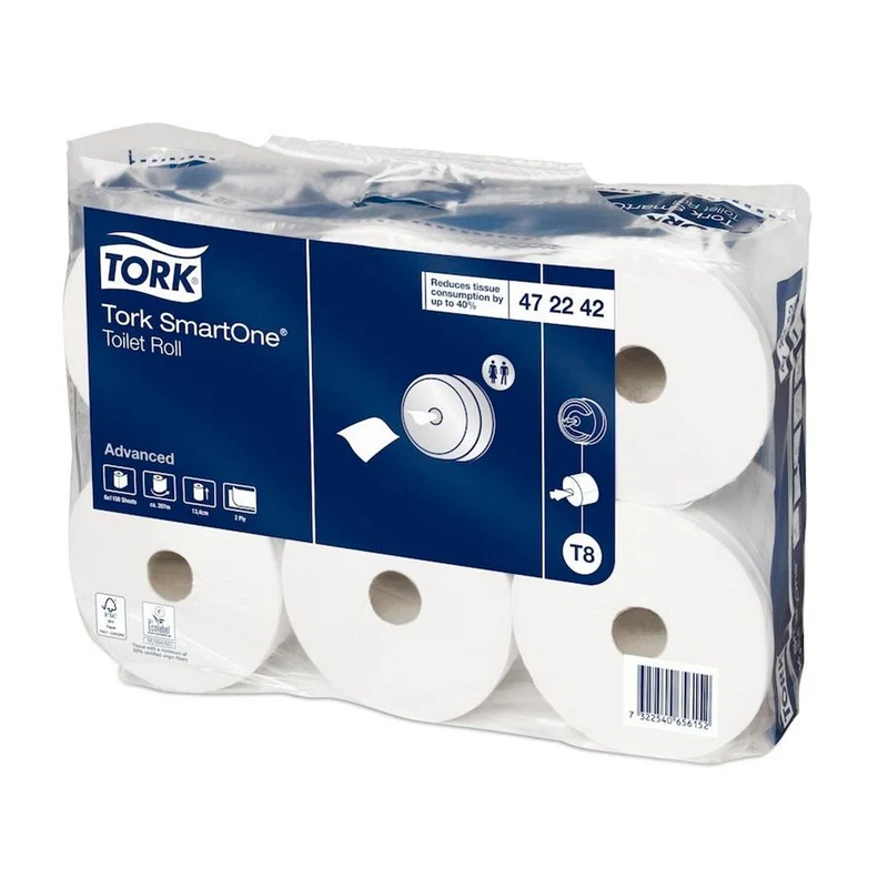 TORK - T8 SmartOne Papier toilette 2 plis blanc - 6Rlx