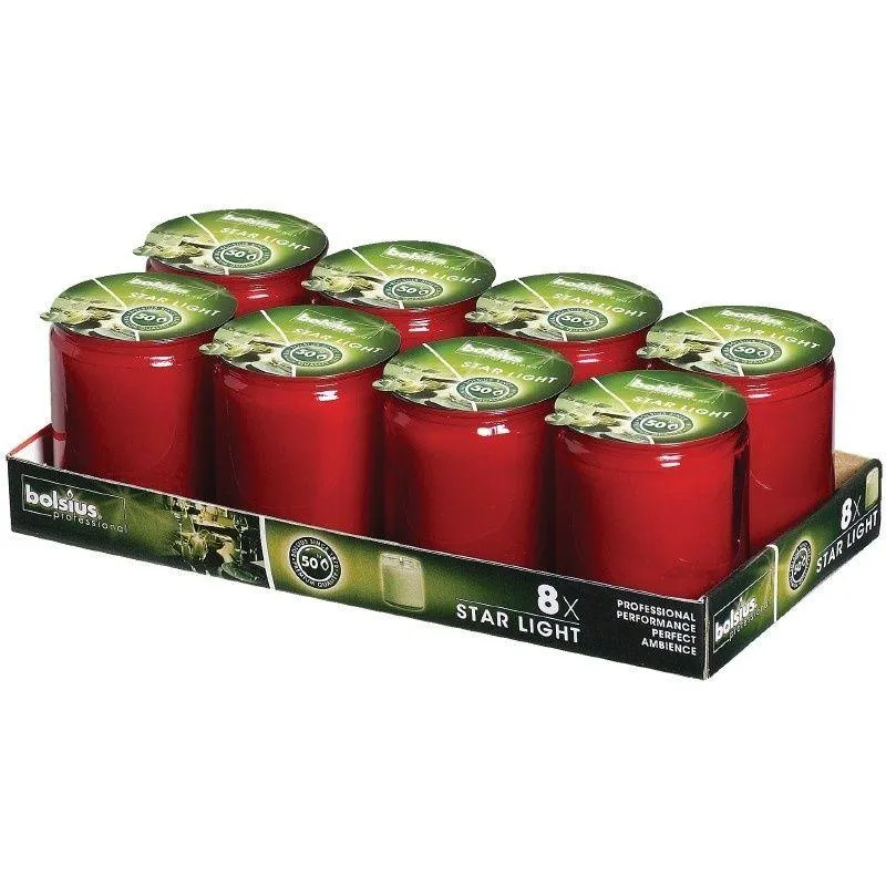 BOLSIUS - bougie starlight rouge 50h00