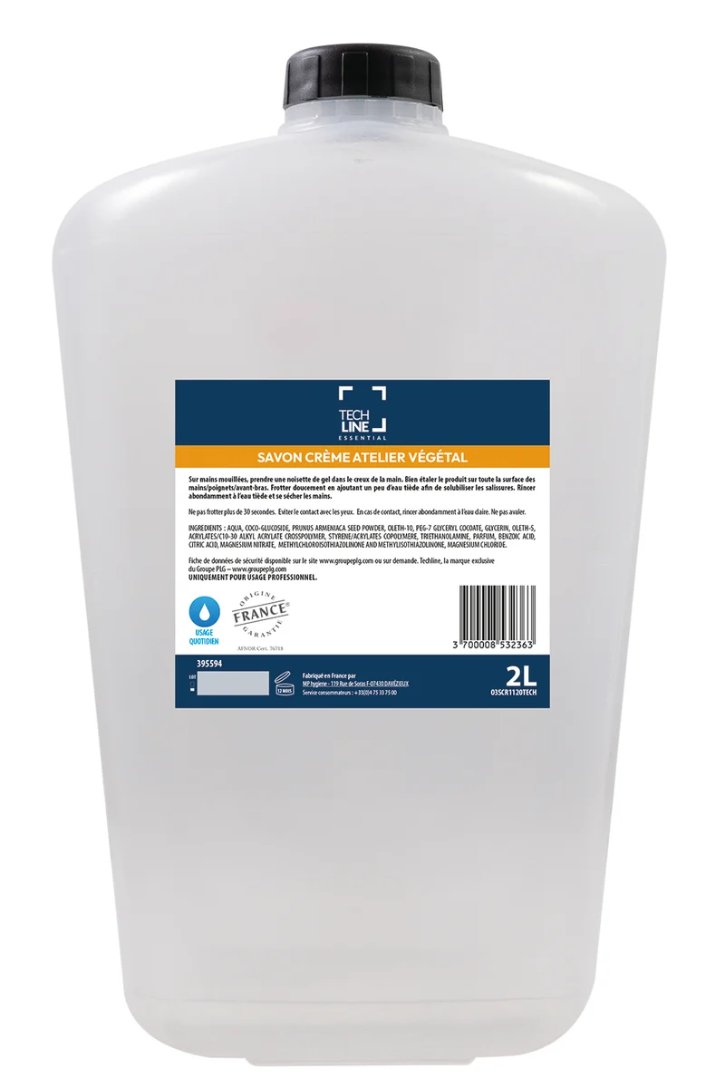 SAVON ATELIER CHARGES VÉGÉTALES TECHLINE CARTOUCHE 2L X6