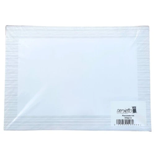 Set de table blanc ligné 500 pièces