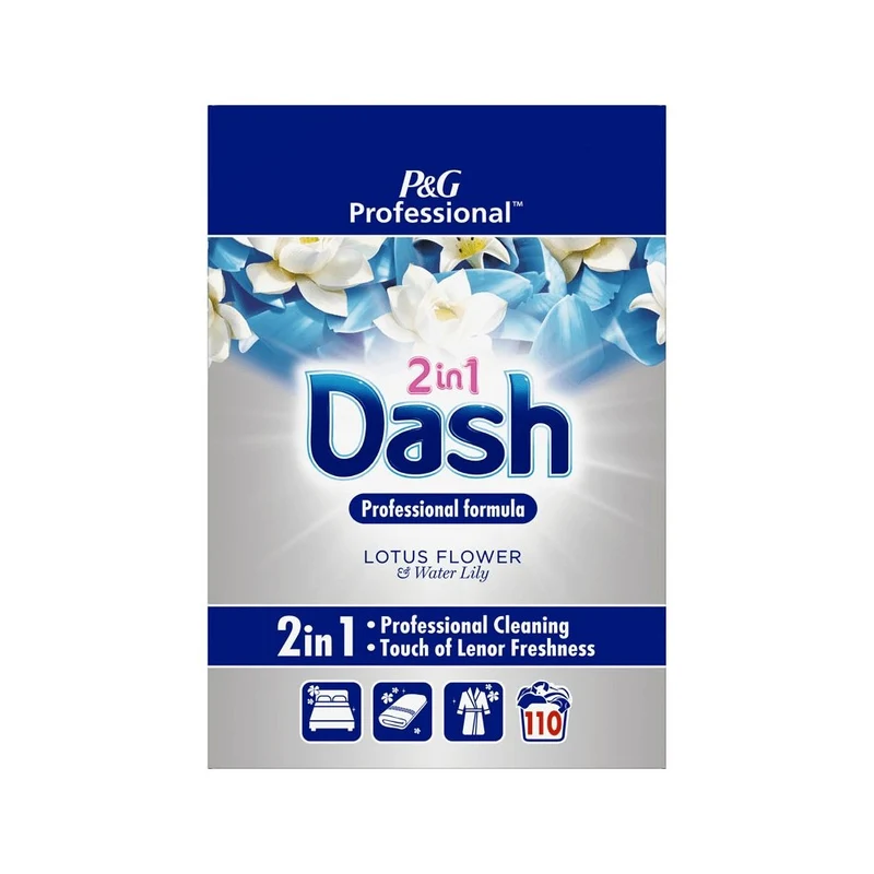 Lessive Dash 2 en 1 poudre professionnel lotus (5.5kg)