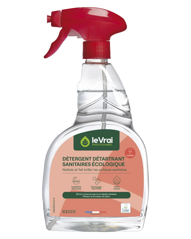 DETERGENT DETARTRANT SANITAIRES LE VRAI PROFESSIONNEL ECOLABEL EU 750ML