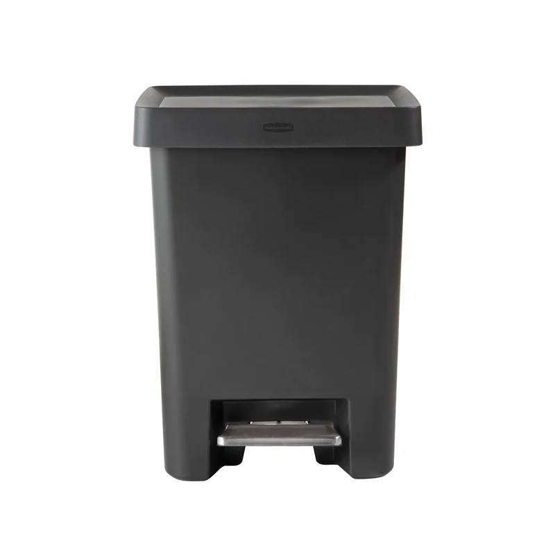 POUBELLE TRI 71L PÉDALE SIMPLE OU DOUBLE FLUX CHARCOAL