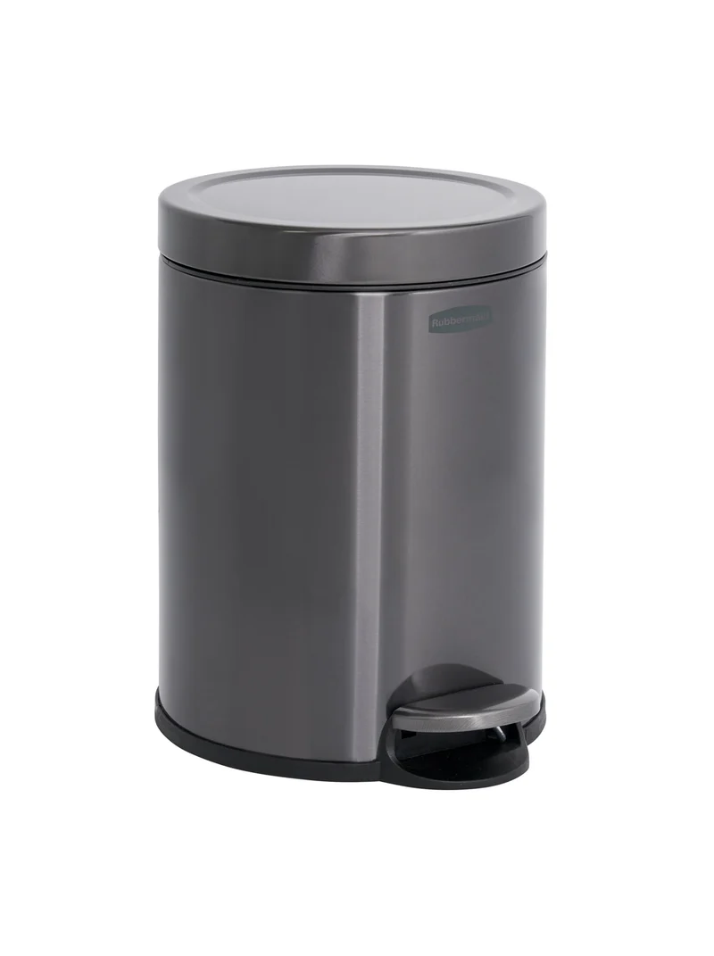 POUBELLE 6L A PEDALE INOX CHARBON