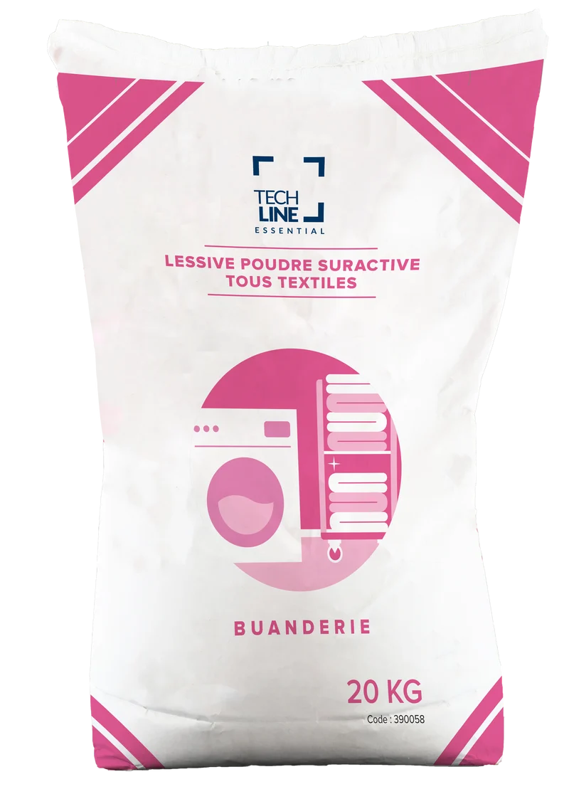 LESSIVE POUDRE SURACTIVE TOUS TEXTILES TECHLINE 20KG
