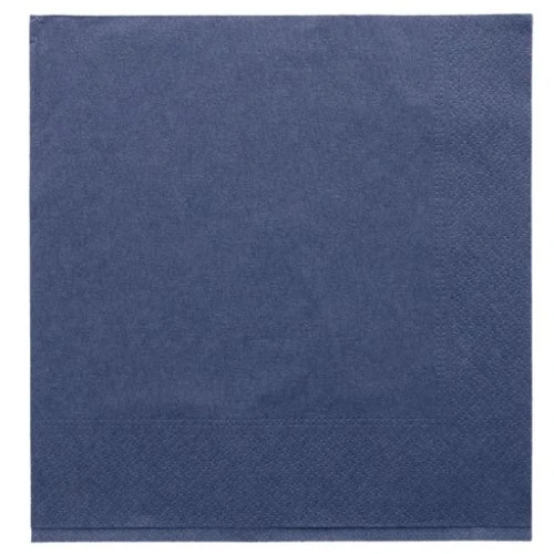 Serviette de table en ouate 40x40cm bleu nuit 2 plis - 2000 pc