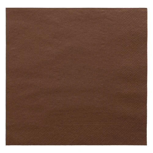 Serviette de table en ouate 40x40cm chocolat 2 plis - 2000 pcs