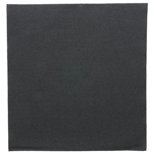Serviettes de table airlaid 40x40cm noir - 800 pcs