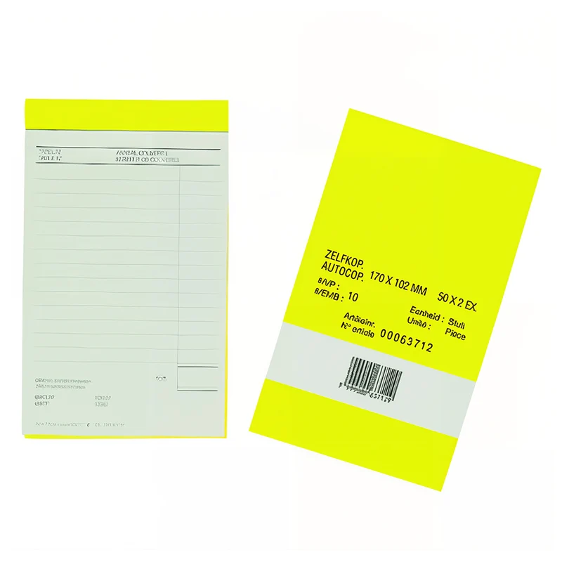 Carnet autocopiant 2 feuillets 17x10,2cm (10pcs)