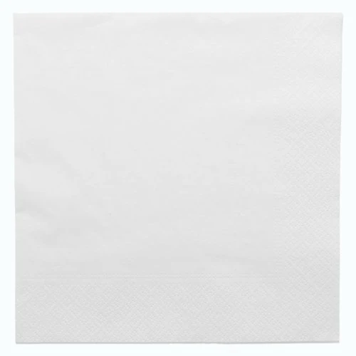 Serviette de table ouate 33x33cm blanche 2 plis - 2000pc