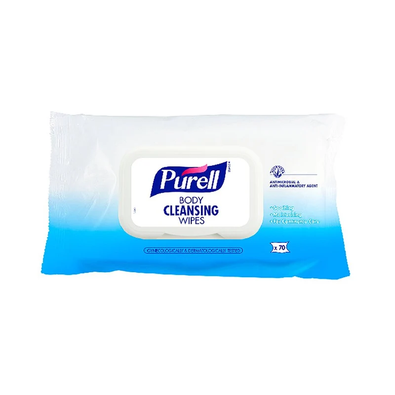 Lingettes nettoyantes corps Purell - 70pc