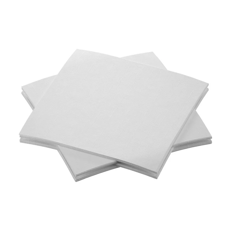 Serviettes de table airlaid bio 20x20cm blanche - 2800 pcs