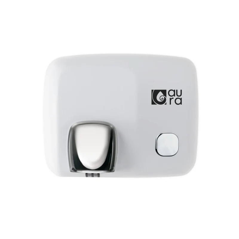Sèche-mains blanc Classic Line avec bouton - TTS