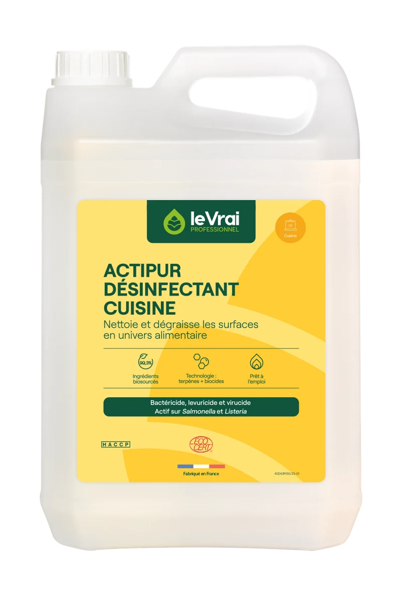 DEGRAISSANT DESINFECTANT ACTIPUR LE VRAI PROFESSIONNEL ECOCERT 5L